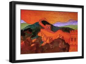 Great Wall of China-John Newcomb-Framed Giclee Print