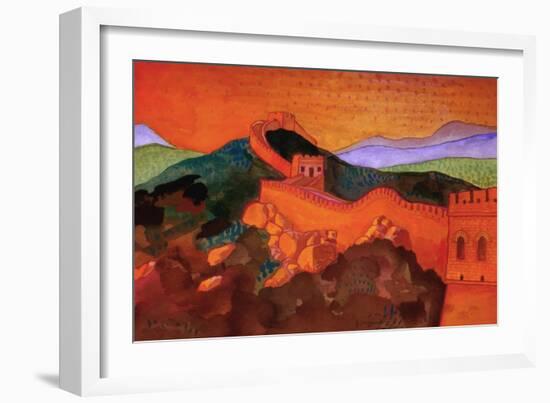 Great Wall of China-John Newcomb-Framed Giclee Print