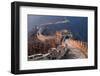 Great Wall Sunset over Mountains in Beijing, China.-Songquan Deng-Framed Photographic Print