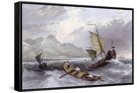 Great Wall Termination-Thomas Allom-Framed Stretched Canvas