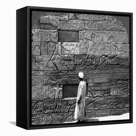 Great War Reliefs Sculptured in the Wall at Karnak Temple, Thebes, Egypt, 1905-Underwood & Underwood-Framed Stretched Canvas