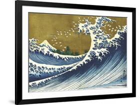 Great Wave (from 100 views of Mt. Fuji)-Katsushika Hokusai-Framed Giclee Print