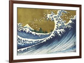 Great Wave (from 100 views of Mt. Fuji)-Katsushika Hokusai-Framed Giclee Print