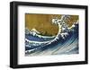 Great Wave (from 100 views of Mt. Fuji)-Katsushika Hokusai-Framed Art Print
