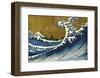 Great Wave (from 100 views of Mt. Fuji)-Katsushika Hokusai-Framed Art Print