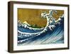 Great Wave (from 100 views of Mt. Fuji)-Katsushika Hokusai-Framed Art Print