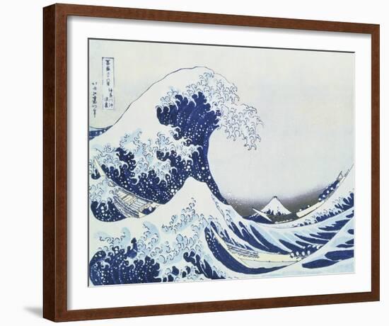 Great Wave Of Kanagawa - Flow-Katsushika Hokusai-Framed Art Print