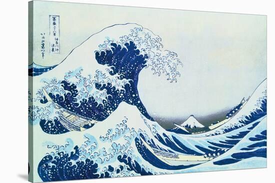 Great Wave Of Kanagawa-Katsushika Hokusai-Framed Stretched Canvas