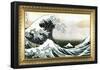Great Wave off Kanagawa Hokusai Poster with Gilded Faux Frame Border-null-Framed Poster