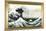 Great Wave off Kanagawa Hokusai Poster with Gilded Faux Frame Border-null-Mounted Poster