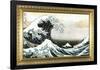 Great Wave off Kanagawa Hokusai Poster with Gilded Faux Frame Border-null-Framed Poster