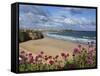 Great Western Beach, Newquay, Cornwall, England-Stuart Black-Framed Stretched Canvas