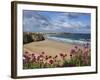 Great Western Beach, Newquay, Cornwall, England-Stuart Black-Framed Photographic Print