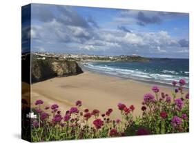 Great Western Beach, Newquay, Cornwall, England-Stuart Black-Stretched Canvas