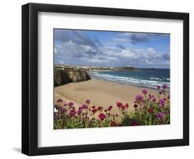 Great Western Beach, Newquay, Cornwall, England-Stuart Black-Framed Photographic Print