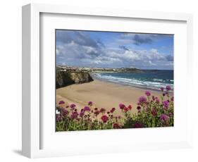 Great Western Beach, Newquay, Cornwall, England-Stuart Black-Framed Photographic Print