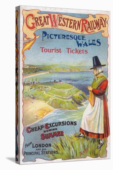 Great Western Railray Promo Tours to Wales from London - Wales, England-Lantern Press-Stretched Canvas