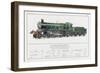 Great Western Railway Express Loco No 190 Waverley-W.j. Stokoe-Framed Art Print