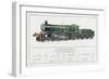 Great Western Railway Express Loco No 190 Waverley-W.j. Stokoe-Framed Art Print