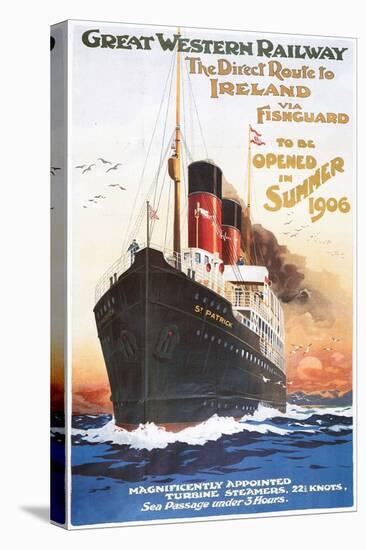 Great Western Railway - Steamship - Vintage Poster-Lantern Press-Stretched Canvas