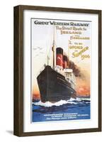 Great Western Railway - Steamship - Vintage Poster-Lantern Press-Framed Art Print