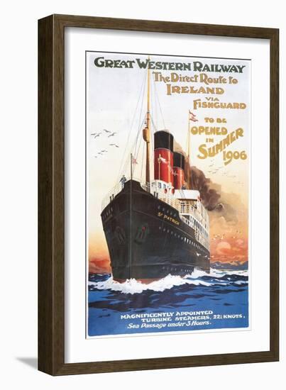 Great Western Railway - Steamship - Vintage Poster-Lantern Press-Framed Art Print