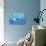 Great White Shark Swimming Underwater-null-Stretched Canvas displayed on a wall