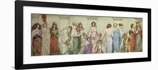 Great Women of Antiquity:Miriam, Rebecca, Semiramis, Penelope, Sappho, Cleopatra, Cornelia,…-Frederick Dudley Walenn-Framed Giclee Print