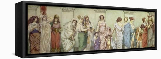 Great Women of Antiquity:Miriam, Rebecca, Semiramis, Penelope, Sappho, Cleopatra, Cornelia,…-Frederick Dudley Walenn-Framed Stretched Canvas