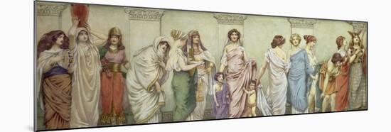 Great Women of Antiquity:Miriam, Rebecca, Semiramis, Penelope, Sappho, Cleopatra, Cornelia,…-Frederick Dudley Walenn-Mounted Giclee Print