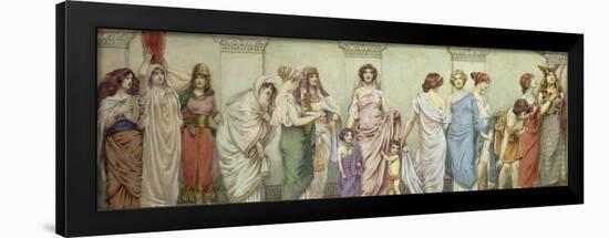 Great Women of Antiquity:Miriam, Rebecca, Semiramis, Penelope, Sappho, Cleopatra, Cornelia,…-Frederick Dudley Walenn-Framed Giclee Print