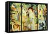 Great Zoological Garden, Triptych, 1912-Auguste Macke-Framed Stretched Canvas