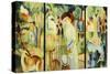Great Zoological Garden, Triptych, 1912-Auguste Macke-Stretched Canvas