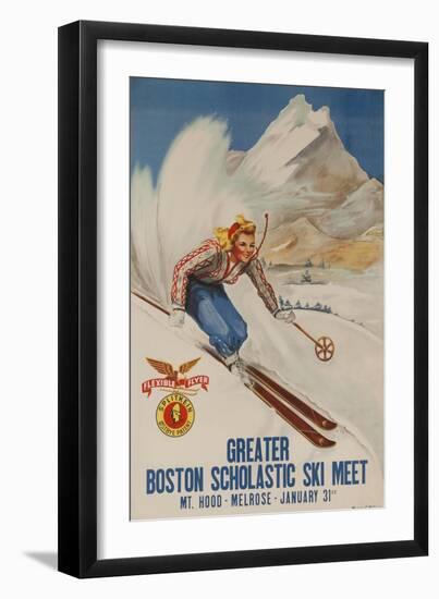 Greater Boston Scholastic Ski Meet Poster-null-Framed Giclee Print