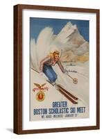 Greater Boston Scholastic Ski Meet Poster-null-Framed Giclee Print