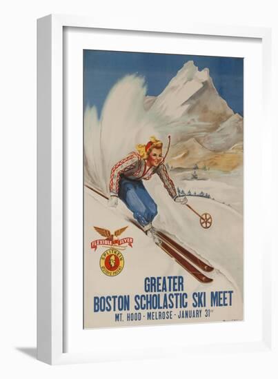 Greater Boston Scholastic Ski Meet Poster-null-Framed Giclee Print