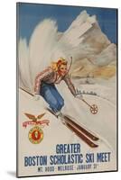 Greater Boston Scholastic Ski Meet Poster-null-Mounted Giclee Print