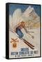 Greater Boston Scholastic Ski Meet Poster-null-Framed Stretched Canvas