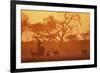 Greater Kudu and Impala Herd at Water Hole-null-Framed Photographic Print