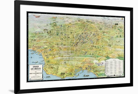 Greater Los Angeles, California, 1932-K^M^ Leuschner-Framed Giclee Print