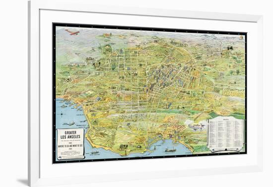 Greater Los Angeles, California, 1932-K^M^ Leuschner-Framed Giclee Print