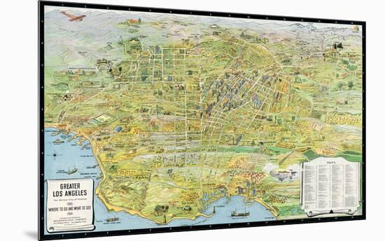 Greater Los Angeles, California, 1932-K^M^ Leuschner-Mounted Giclee Print