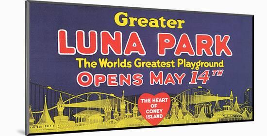 Greater Luna Park Opening-null-Mounted Art Print