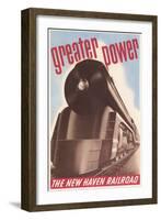 Greater Power, New Haven Railroad-null-Framed Art Print