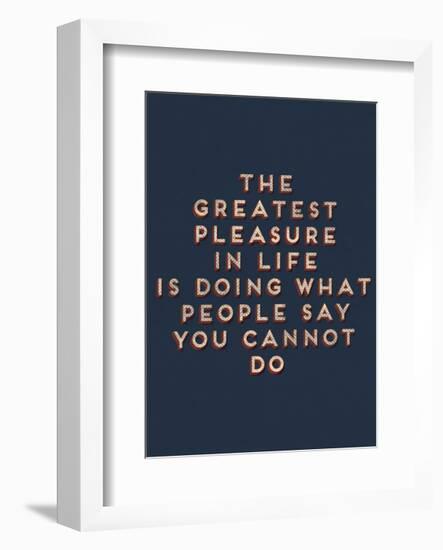 Greatest Pleasure in Life-null-Framed Giclee Print