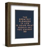 Greatest Pleasure in Life-null-Framed Giclee Print