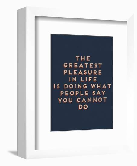 Greatest Pleasure in Life-null-Framed Giclee Print