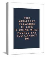 Greatest Pleasure in Life-null-Stretched Canvas