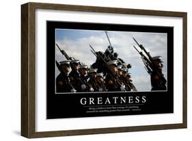 Greatness: Inspirational Quote and Motivational Poster-null-Framed Photographic Print