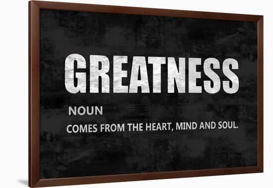 Greatness on Black-Jamie MacDowell-Framed Art Print